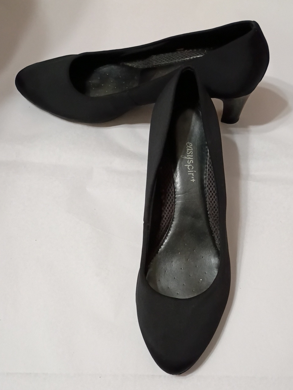 Satin Black Dress Heels